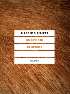 cover image of QUESTIONI DI SPECIE